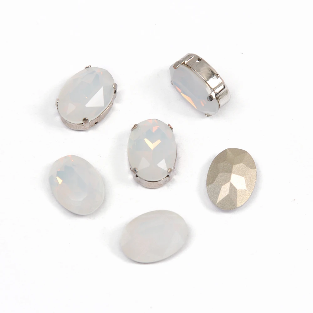 Weißer Opal Nähen auf ausgefallene Strass steine, DIY Näh zubehör, Zubehör Dekoration Glasperlen, Pointback-Kristalle für Kleidungs stück – Detail 20