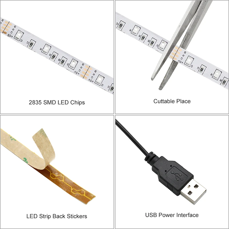 Bluetoothアプリケーション付きLEDストリップライト,リモコン付き,USB,rgb,5050,ウォーム,寝室,テレビ,壁,リビングルーム,パーティー用