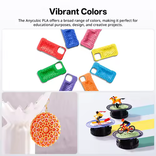 ANYCUBIC 3D Printer PLA Multicolor Filament 1.75mm 1kg/Roll Plastic Rubber Consumables Material For FDM 3D Printer Kobra - Image 4
