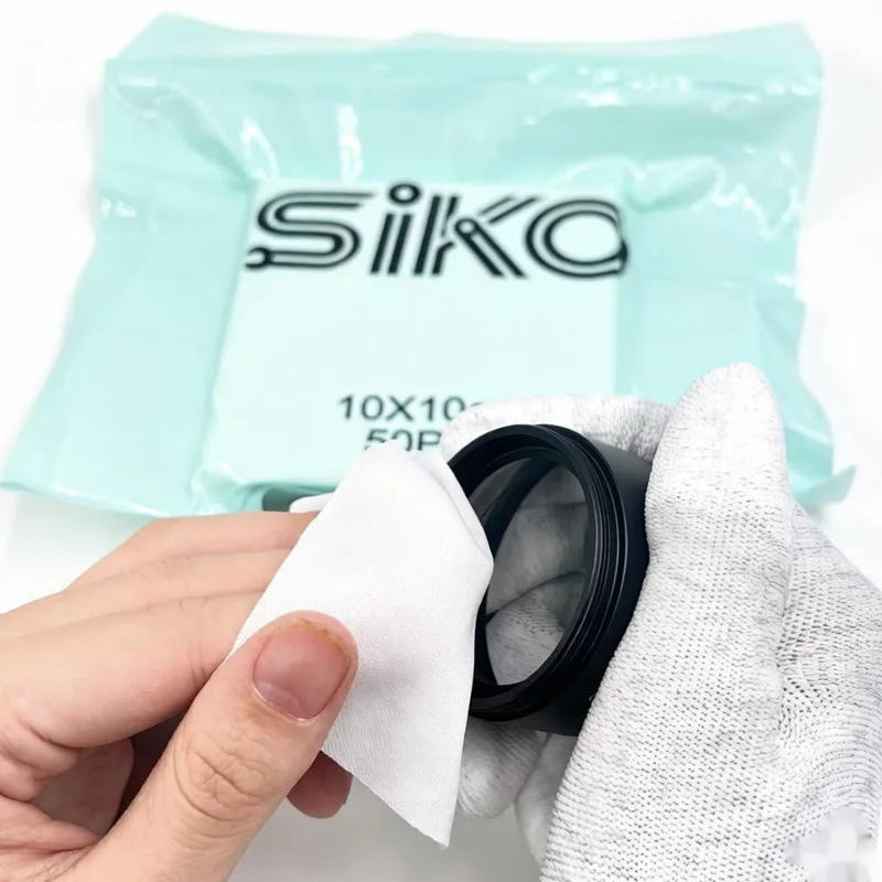 50PCS Lint-Free Cleanroom Wipers 10x10cm Super Soft Dust-Free Cloths for LCD Screen Repair Phone Assembly Electronics Cleaning