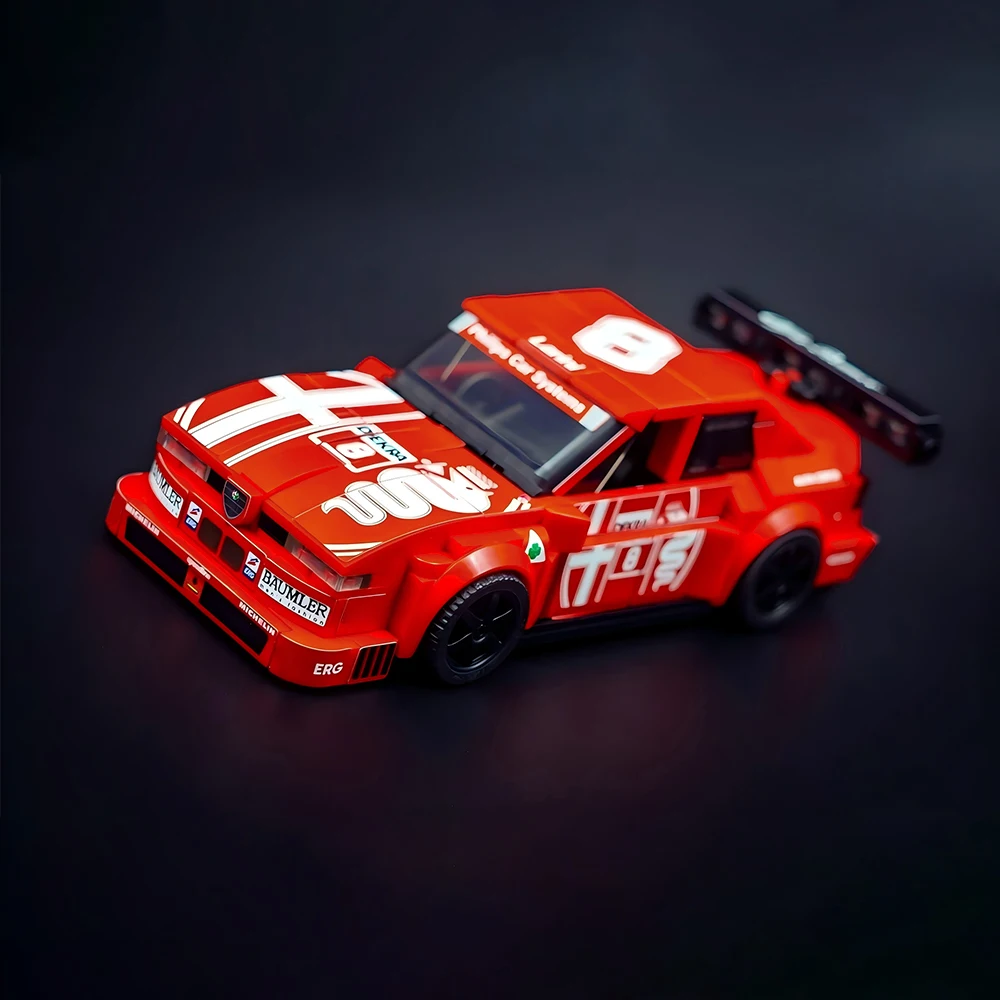 Velocidad MOC ​ ​ Bloques de Construcción del Modelo del Campeonato Mundial de Automovilismo de 1993, Serie de Carreras, 155 V6 TI DTM, Juguete de Ensamblaje DIY para Niños, Regalo