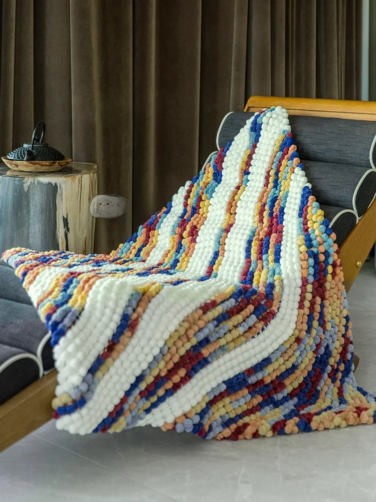 レトロスターリバーハンドニットウールボールヤーンオフィスエアコンカバーブランケットdiy織物材料キット薄いブランケット