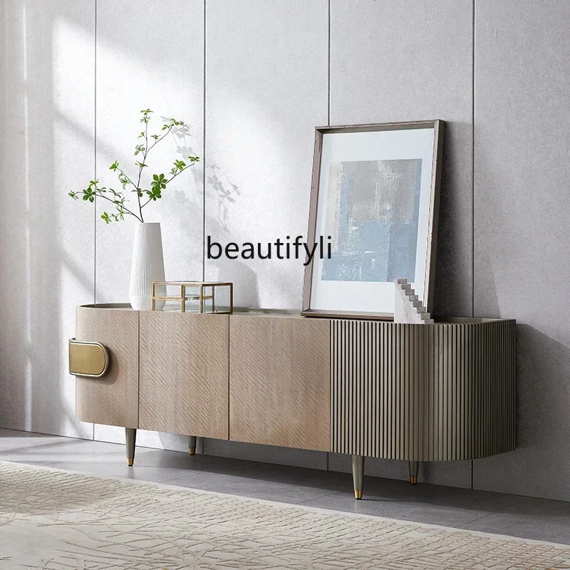 

American light luxury modern TV cabinet modern simple wind storage cabinet minimalist furniture European floor cabinet