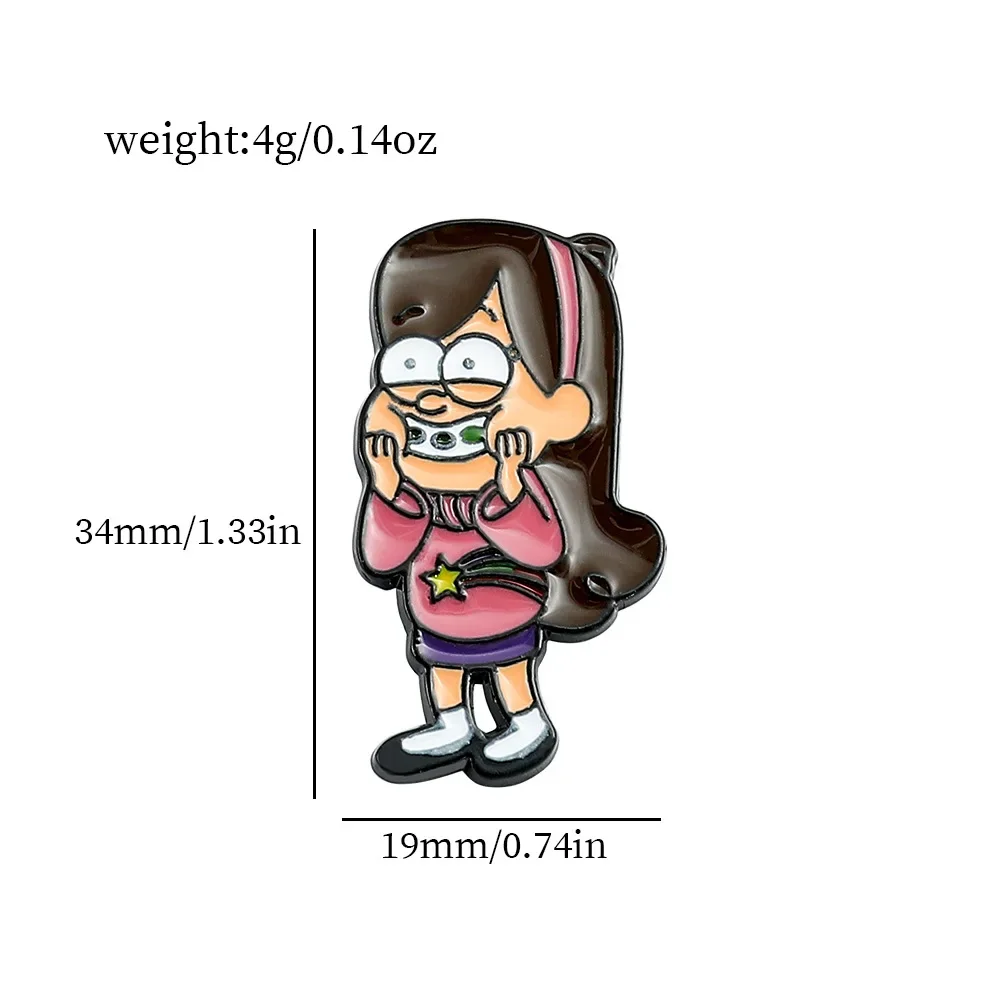 1 مجموعة ديزني أنيمي الجاذبية يقع الشكل المينا دبابيس الكرتون الشكل قحافة مابل الجرونكل ستان ويندي Waddles دبابيس شارات الهدايا #4