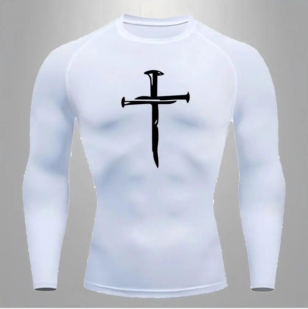 Men's Compression Long Sleeve T Shirt Men Sport Shirt Quick Dry Bodybuilding Running and Training Shirt Breathable Comfortable