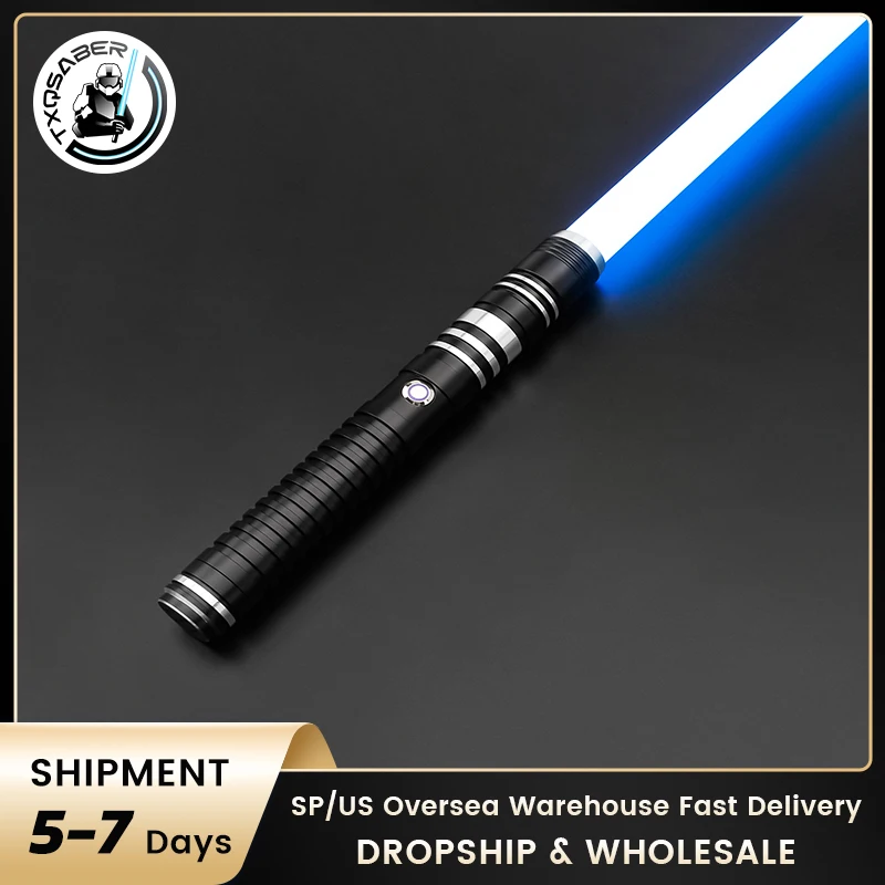 

TXQSABER Lightsaber Neo Pixel SNV4 Heavy Dueling Spinning Smooth Swing Metal Hilt Color Change Blaster Cosplay Toys Laser Sword