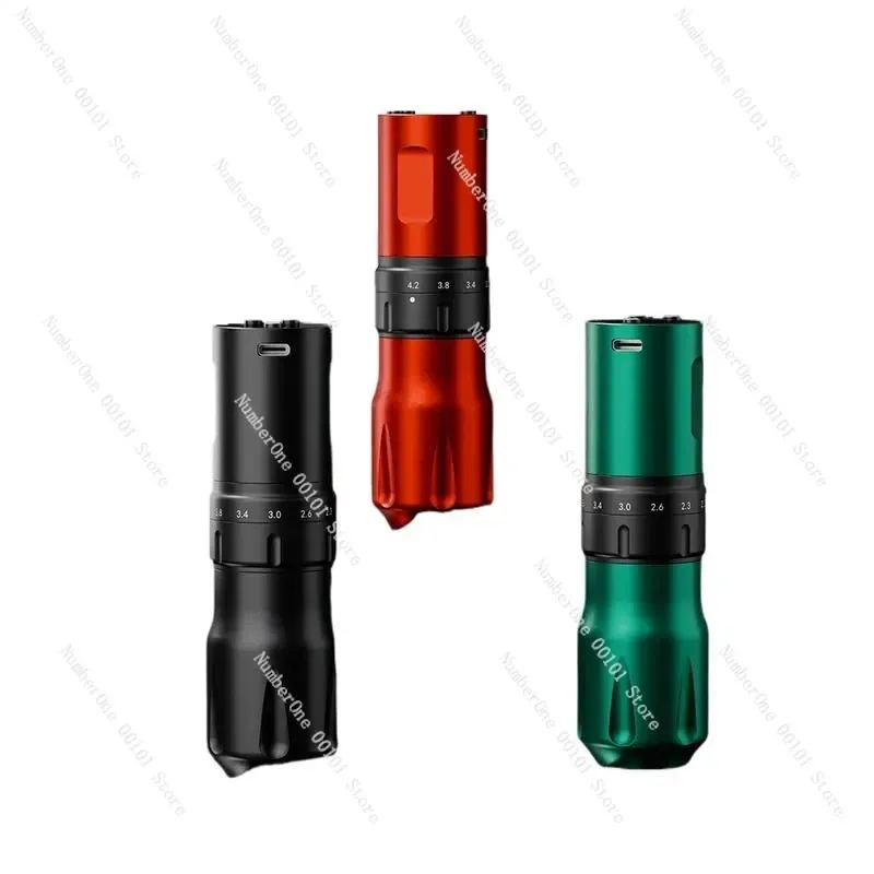 Dragon Kiss 370 Flame Wireless Tattoo Pen Adjustable Rotary Machine Permanent Makeup Device Beauty Tool for Eyebrow Lip Liner