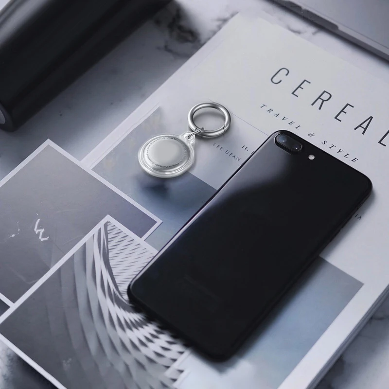 1pcs Waterproof Keychain Holder For Airtag Anti-Lost Soft Bag Pet Collar Tracker With Full Cover