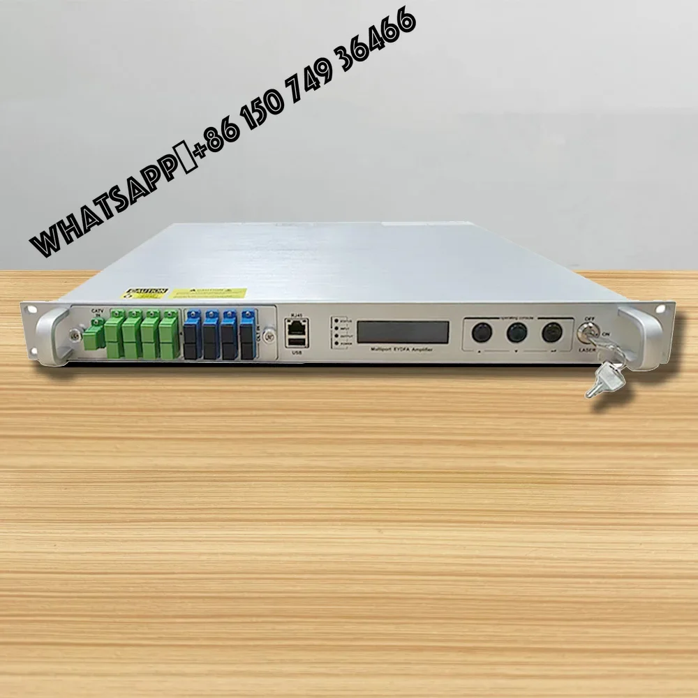 FTTH EYDFA Transmitter OLT 8 Outputs 8*19 23 DBm 1550nm De 8 Puertos 8 Port WDM EDFA