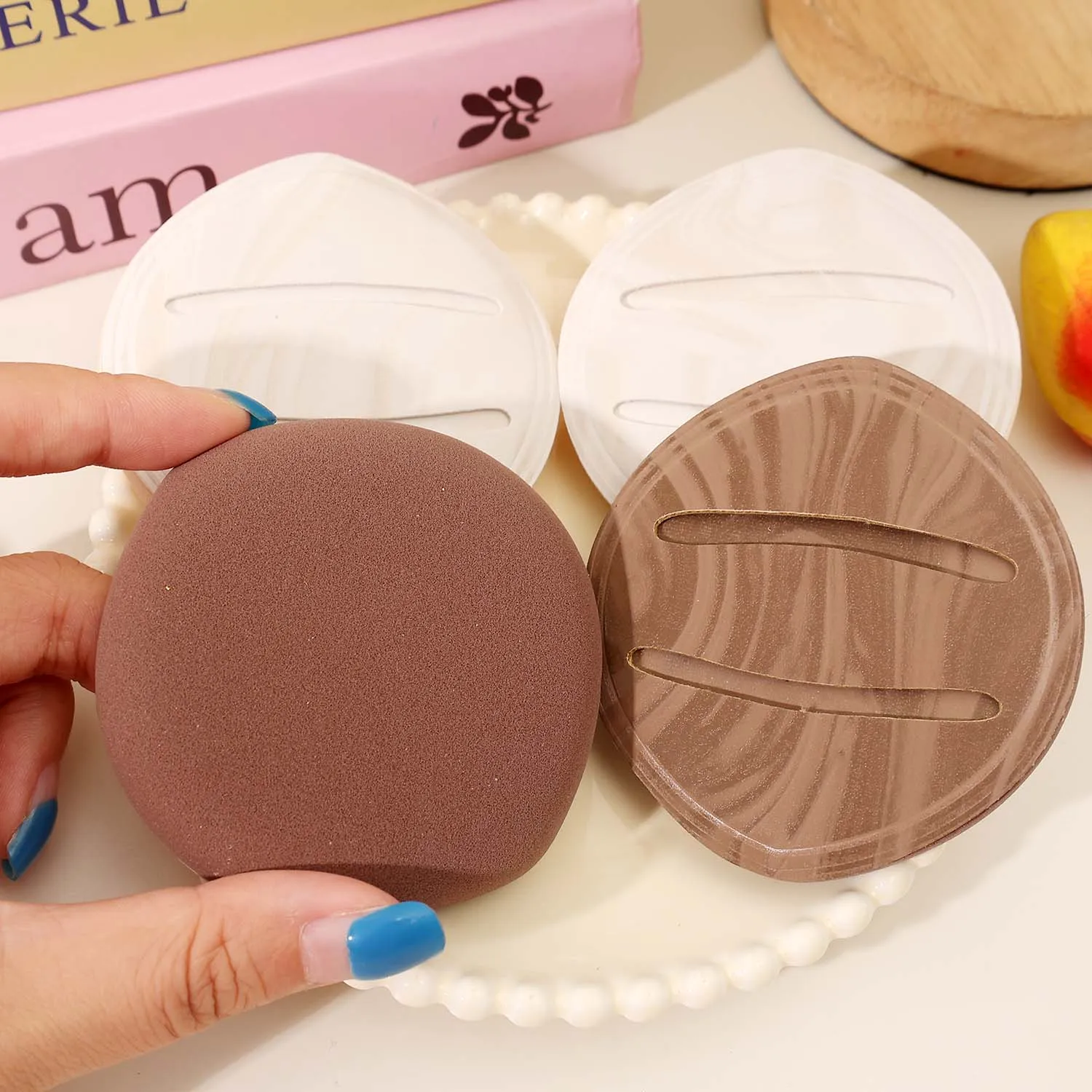 1 pçs esponja de maquiagem suave uso molhado/seco base líquida especial esponja cosmética puff forma de lágrima almofada de ar em pó puffs
