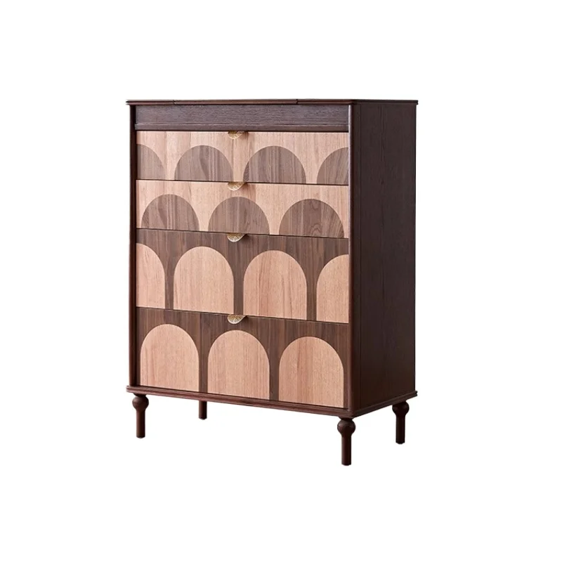 

French retro style solid wood dressing cabinet American country solid wood locker chest of drawers chest of drawers