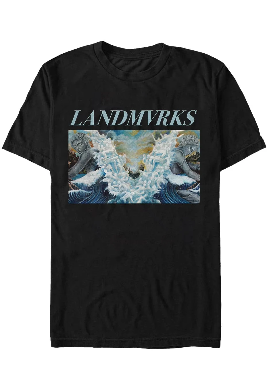 

Футболка с принтом Metalcore Band Landmvrks Fashion Peripherals, хлопковая футболка с круглым вырезом для мужчин и женщин, свободная повседневная футболка оверсайз в стиле High-street