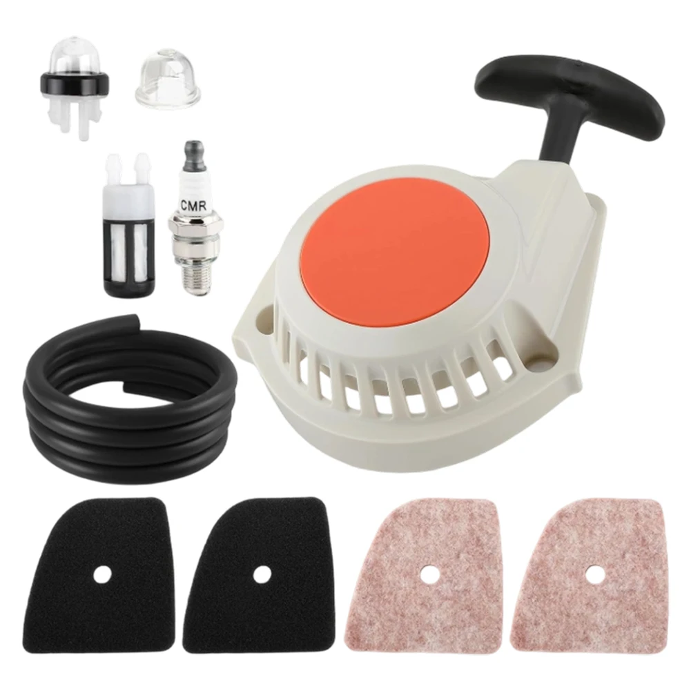 For For Recoil Starter Pulley And Air Filter Kit For FS94 FS94C HL91 KM94 Lawnmower String Trimmer Parts Replacement 4149-190-40