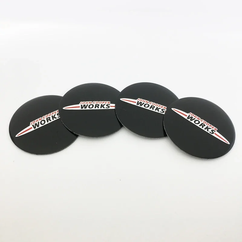 

4pcs 56mm Car Wheel Center Hub Cap Cover Sticker Rim For John Cooper Works logo Emblem badge for Mini Cooper S R52 R53