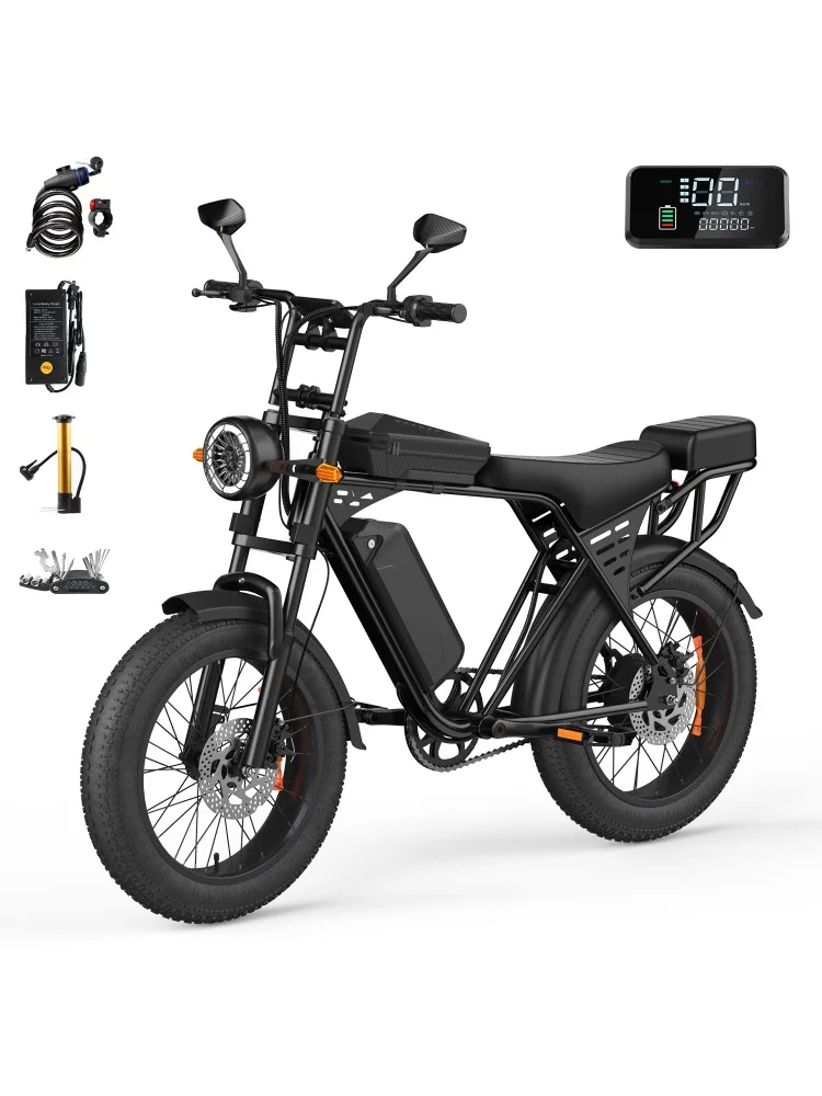 AliExpress NONE Electric Bike 750W Motor 48V15AH Removable Battery Electric Bicycle 20*4.0 Inch All Terrain Fat Tire Off-Road E-bike