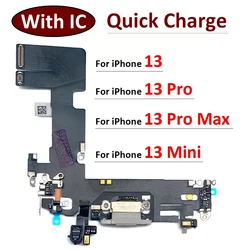 New For iPhone 13 Pro 13Pro Max Mini USB Port Charger Dock Plug Connector Charging Board FLex Cable Mic Microphone Board