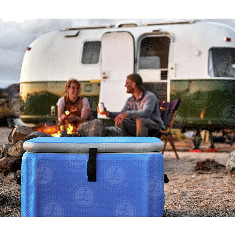 

Portable Food Container Inflatable Insulated Ice Chest Cooler Box Fish Packing With Carry Bag
