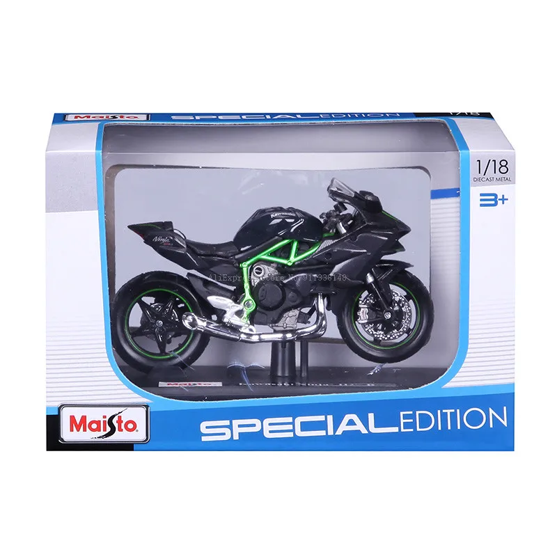 Maisto 1:18 kawasaki ninja h2r genuíno liga modelo de motocicleta estática fundição brinquedo coleção modelo presente