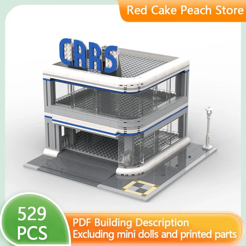 

City Car Model MOC Building Bricks Speed Champion Parking Lot Modular Technology Gifts Holiday Assemble Children Toys Suit