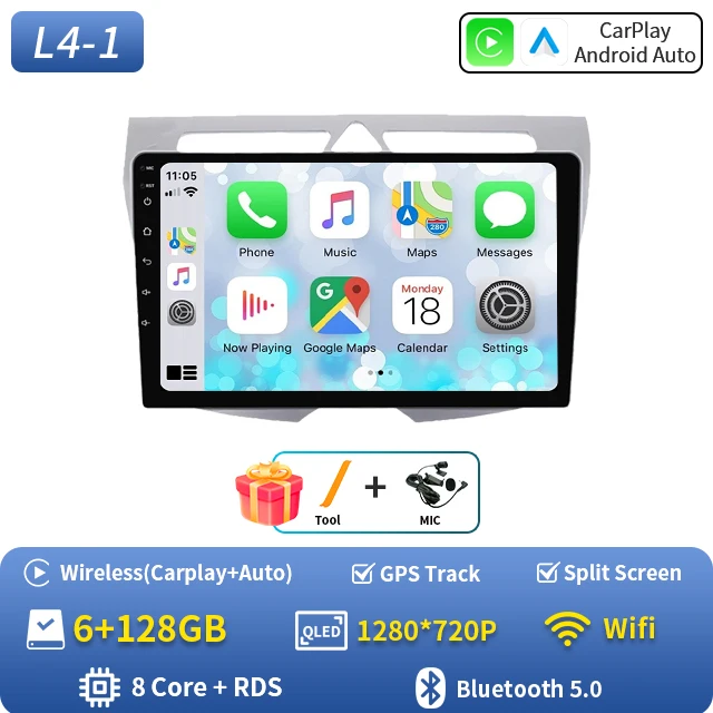 Android 16 Voor Kia Morning Picanto 2007 2008 2009 2010 Auto Radio Navigatie Multimedia Speler Stereo GPS WiFi + 4G Carplay + Auto BT