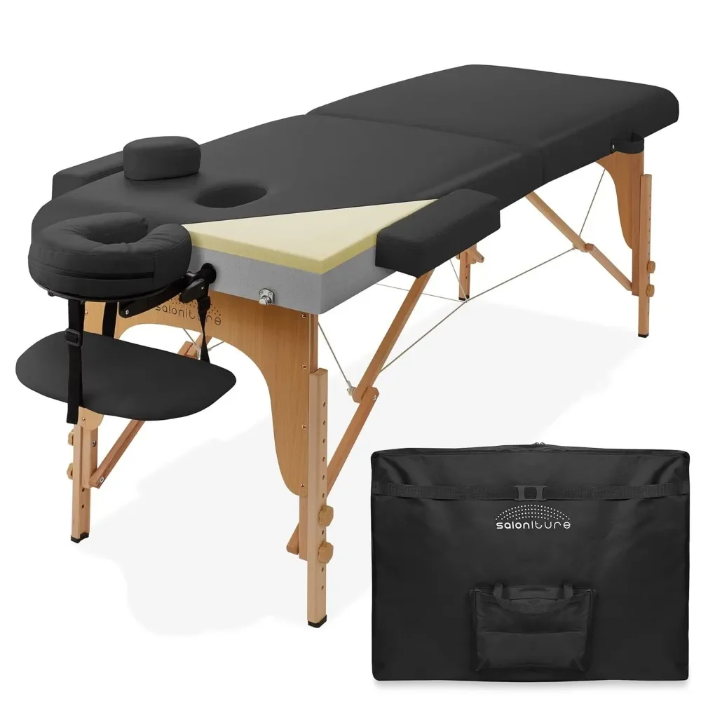 

Professional Memory Foam Folding Massage Table - Portable with Carrying Case
