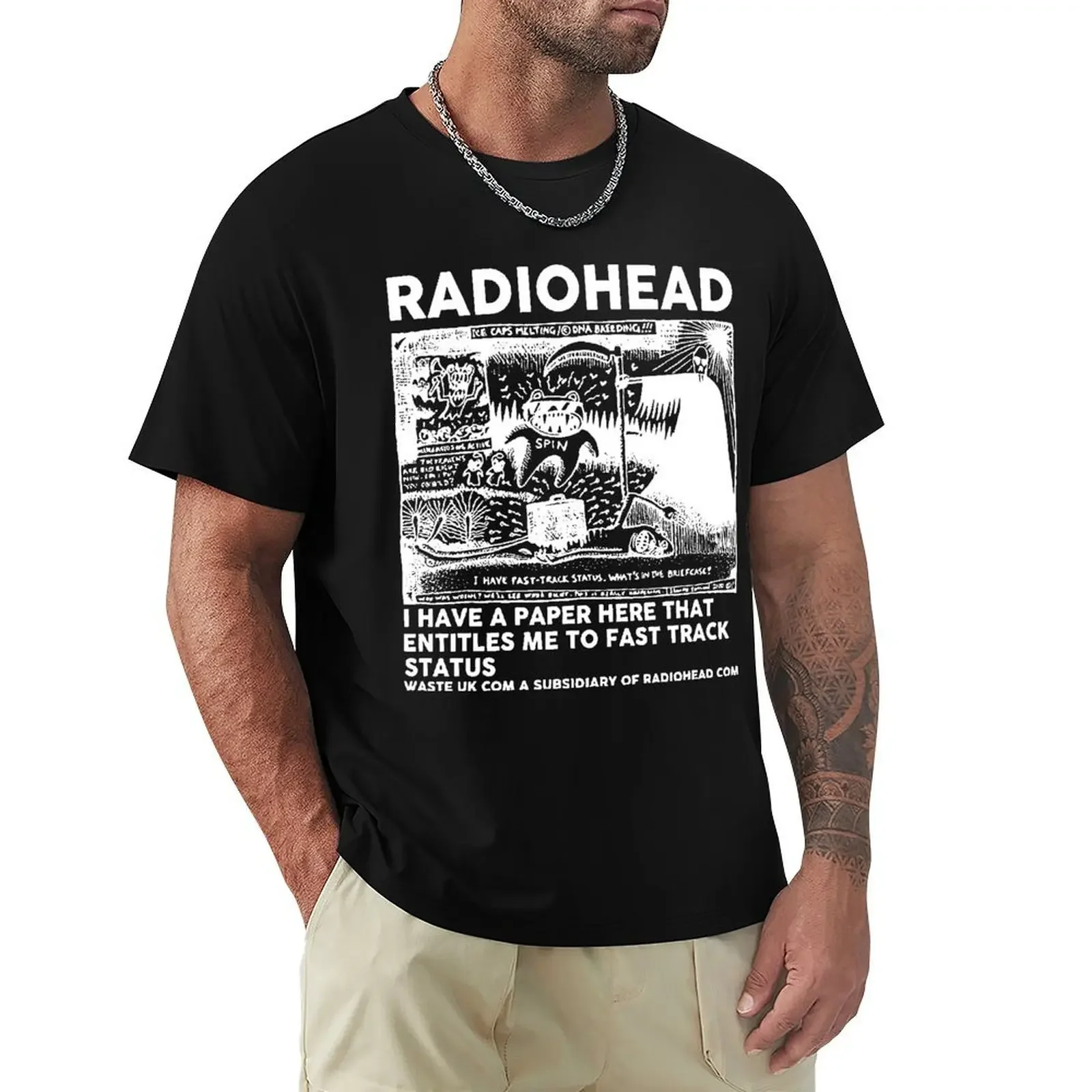 NEU Radiohead North America Tour 2024 T Shirt Men Concert Tee Tshirt Men's Basic Short Sleeve T-Shirt