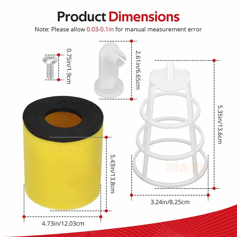 Air Filter and Filter Cage Holder w/ Stopper For Suzuki Eiger 400 King Quad 400 Vinson 500 LT-A400 LT-F400 LT-A500 LT-F500 02-23