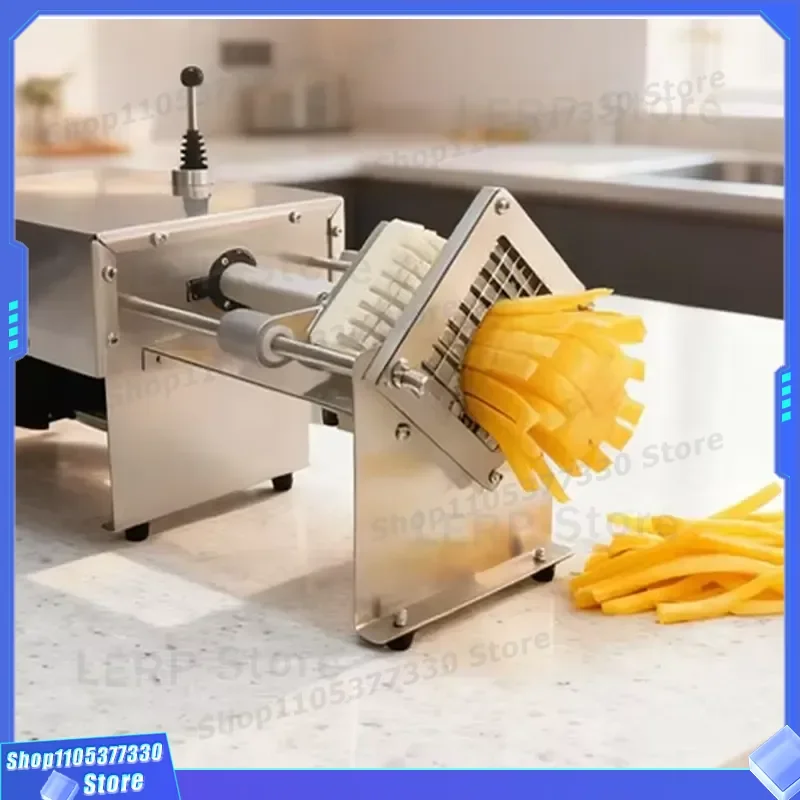 Electric French Fries Cutter Machine Automatic Potato Slicer for Home Kitchen Vegetable Chopper for Cucumbers Radishes Sweet