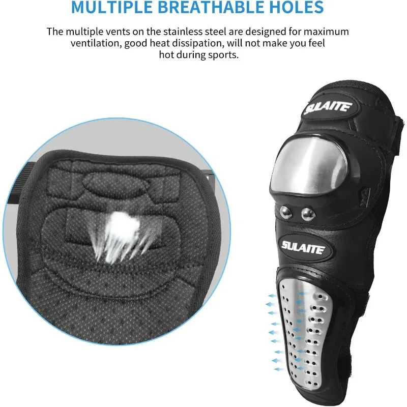 

4Pcs for Bike Knee and Elbow Guards, Motorcycle Protective Gear Set with Adjustable Knee Cap Pads Protector