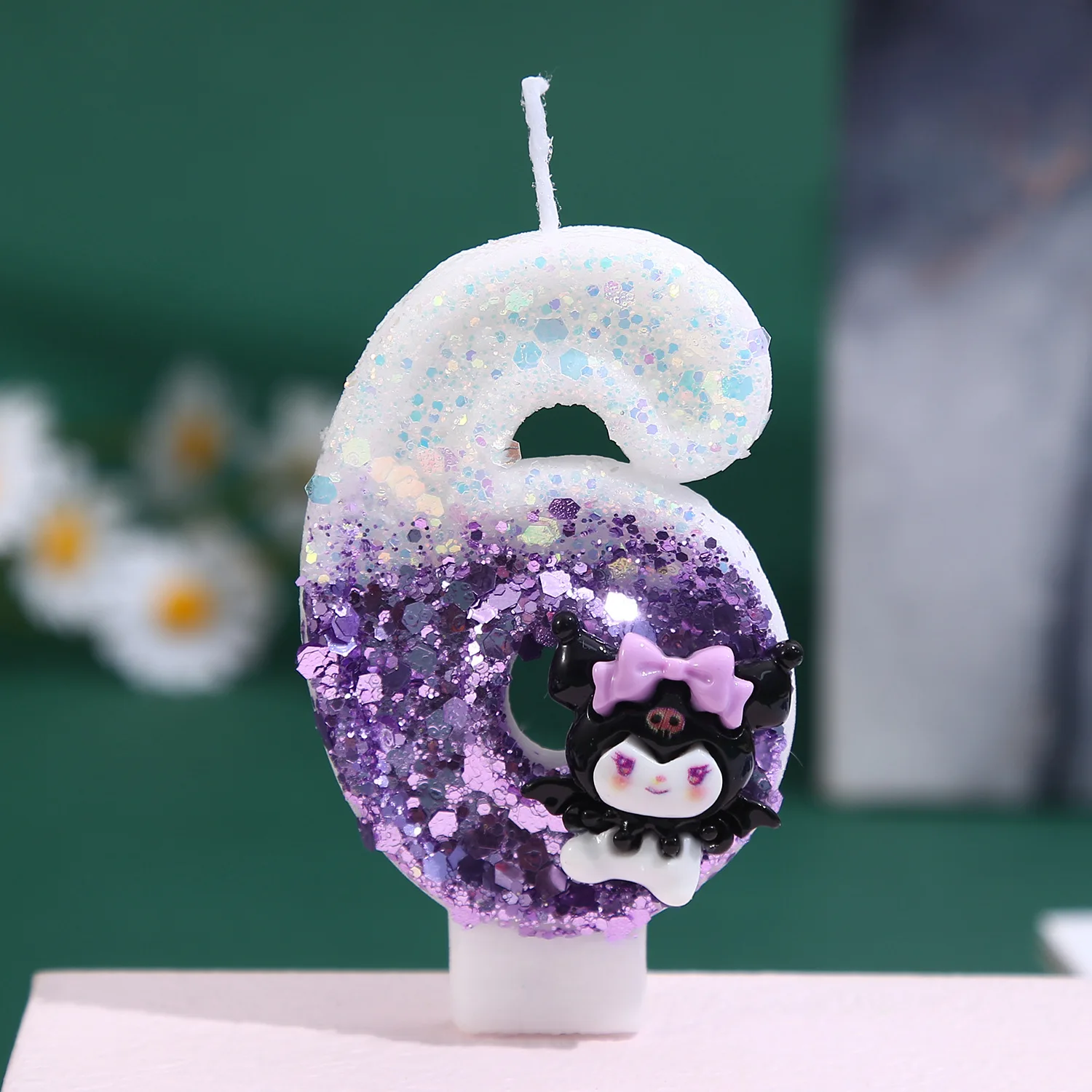 Personaggi dei cartoni animati Compleanno Candela digitale Atmosfera festosa Candela torta stile principessa Candela abbinata ai colori con super paillettes