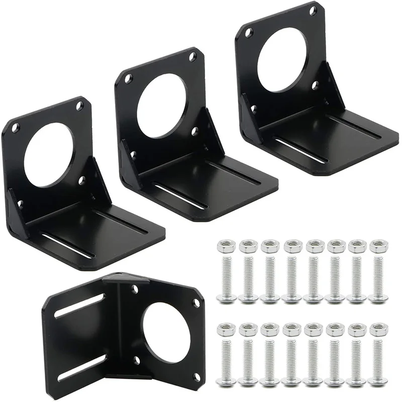 

4Pcs 57 Stepper Motor Nema 23 Fixed Seat Nema 23 Stepper Motor Steel Mounting Bracket with Mounting Screws