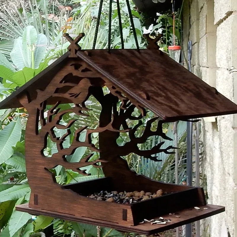 Vintage Holz Attraktive Holz Vogelhaus Garten Geschenke Innenhof Villa Balkon Vogelhäuschen Outdoor Garten Dekoration