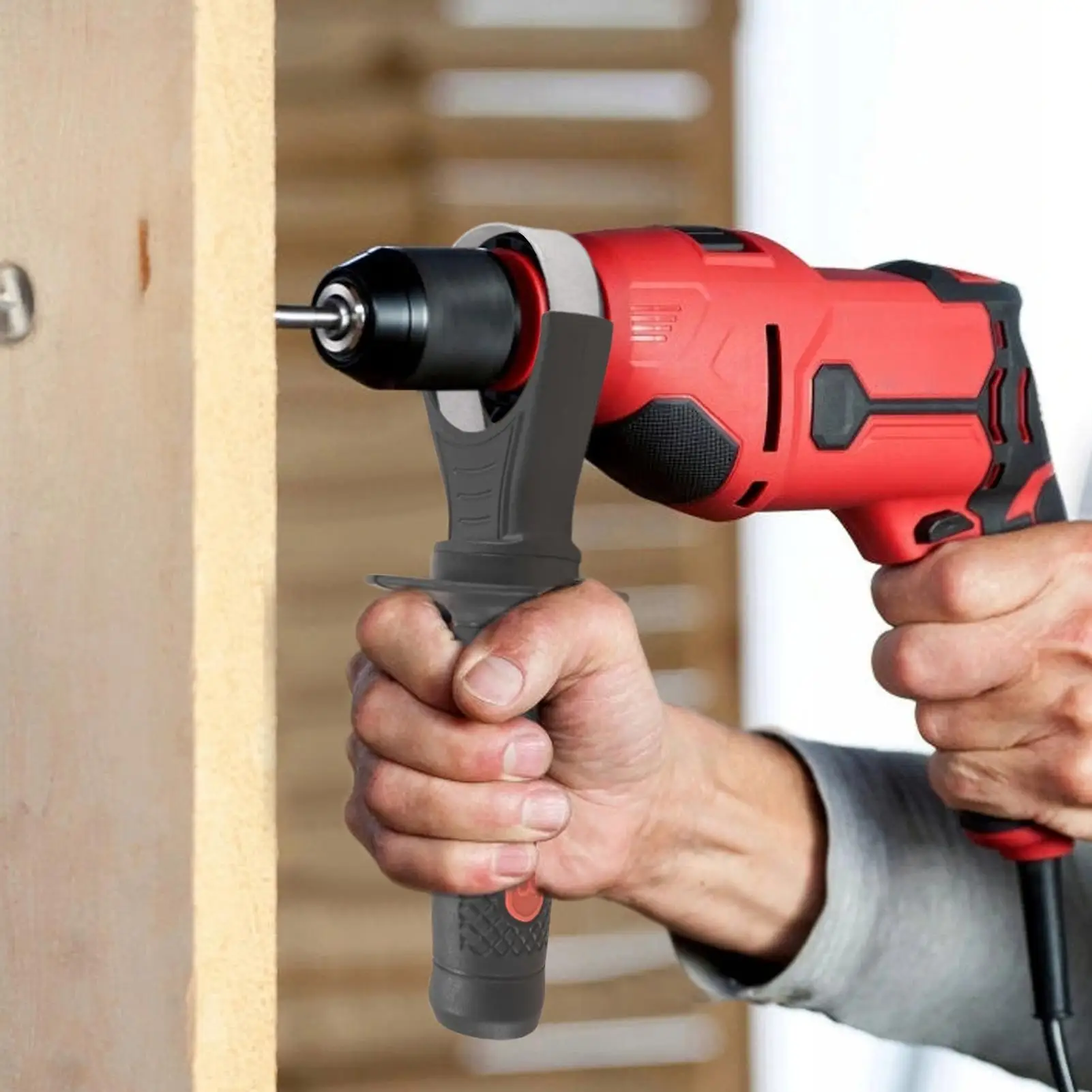 

Electric Hammer Side Handle Side Front Auxiliary Handle For Power Tool Adjustable Electric Drill Replacement For Work Furniture