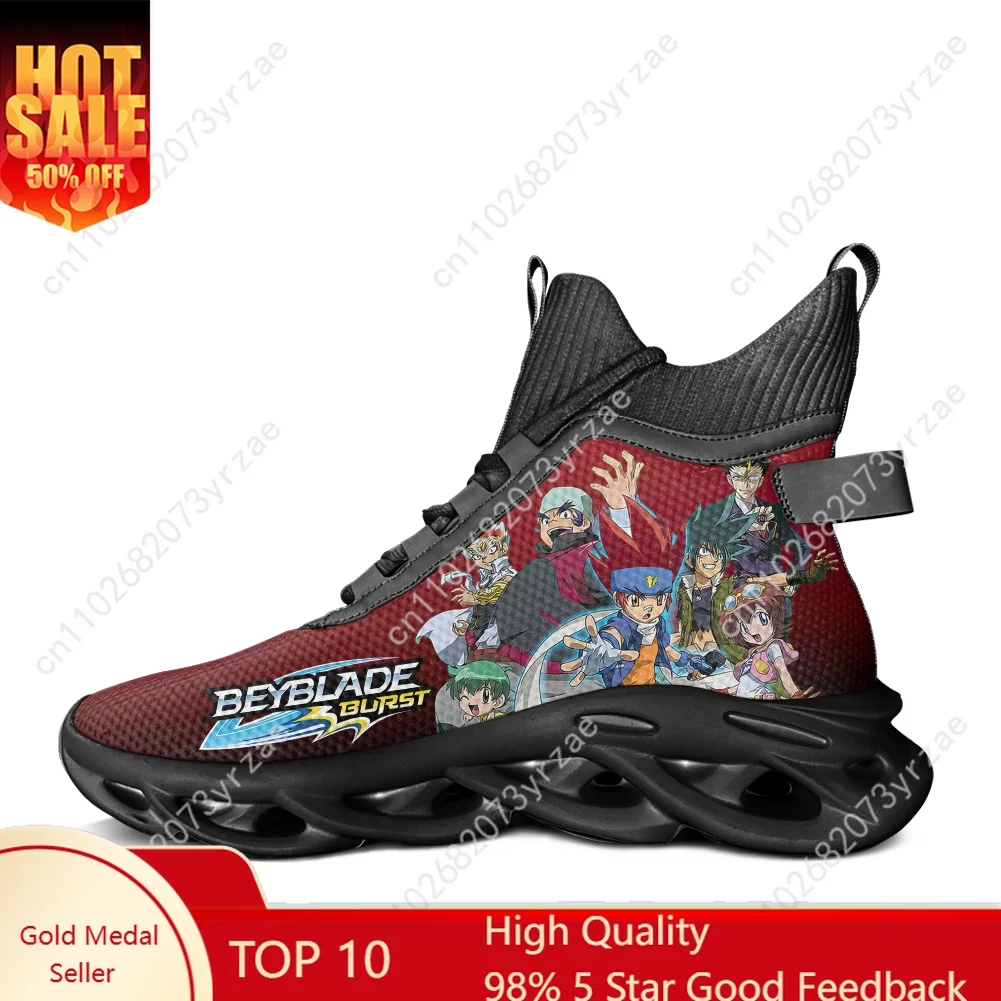

Beyblade High Top Flats Sneakers Men Women Sports Shoe High Quality Sneaker Lace Up Mesh Footwear Custom Made Shoes
