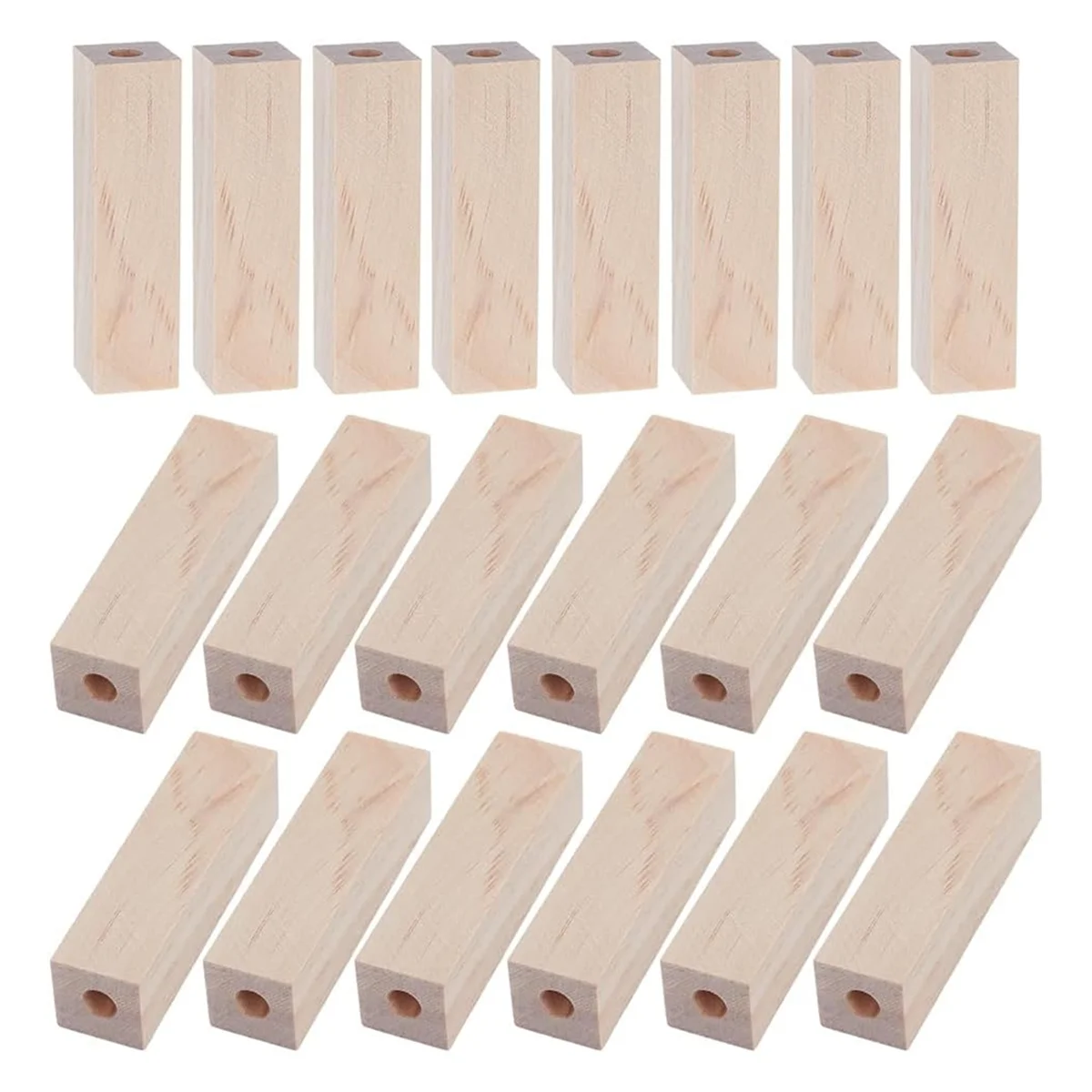 

AB32-20Pcs Pre-Drilled Short Pen Blanks with 7mm Hole Blanks Rectangle Pre-Drilled Wood Pen Blanks for Turning-Pen Blanks