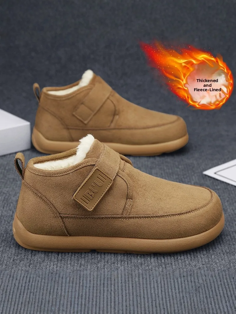 thickened-fleece-lined-winter-snow-boots-men's-casual-outdoor-leather-fur-integrated-bread-cotton-boots-cold-proof