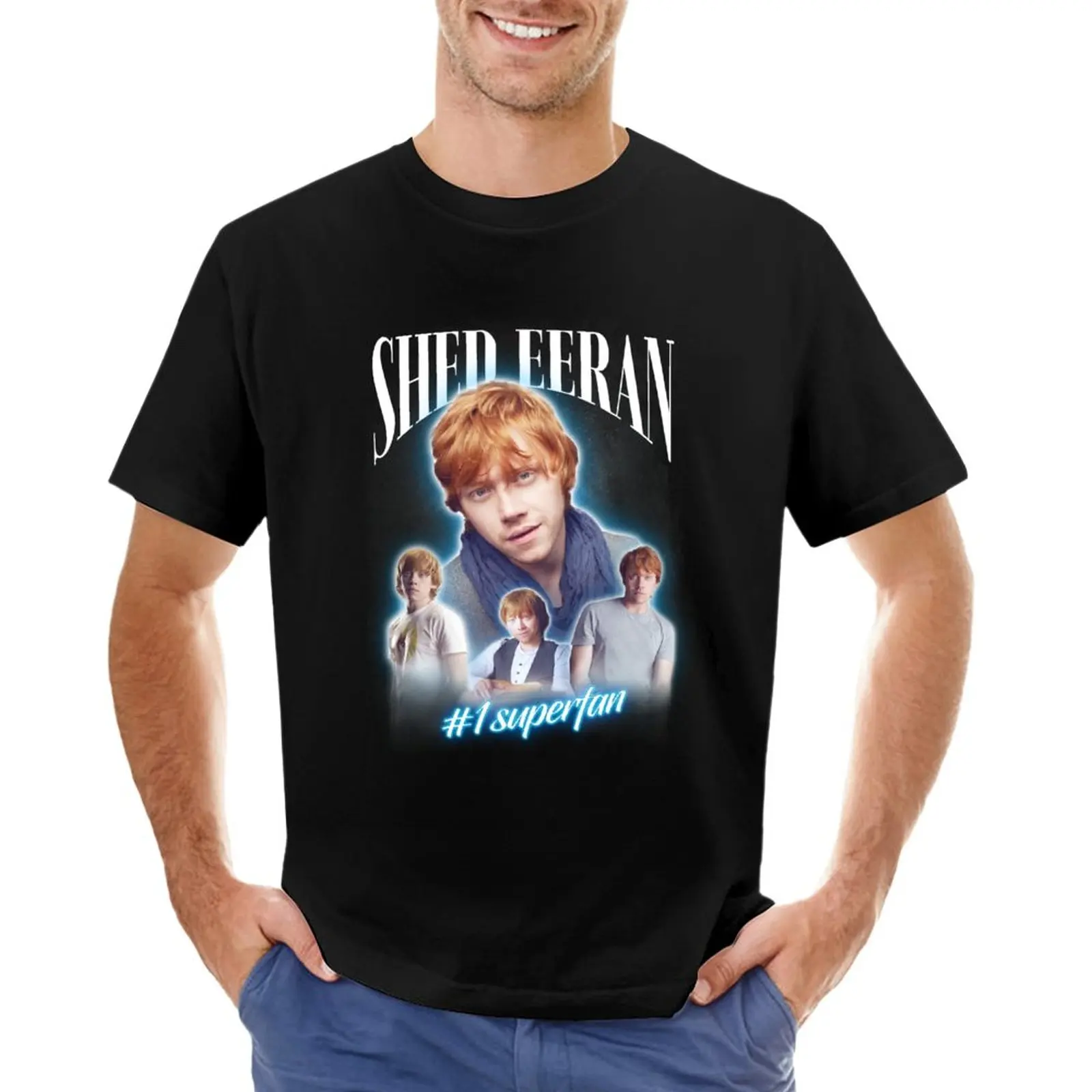 Rupert Grint Shed Eeran Parody Cursed Fan Collage T-Shirt Anime t-shirt Short sleeve tee funny t shirts sweat shirts, men