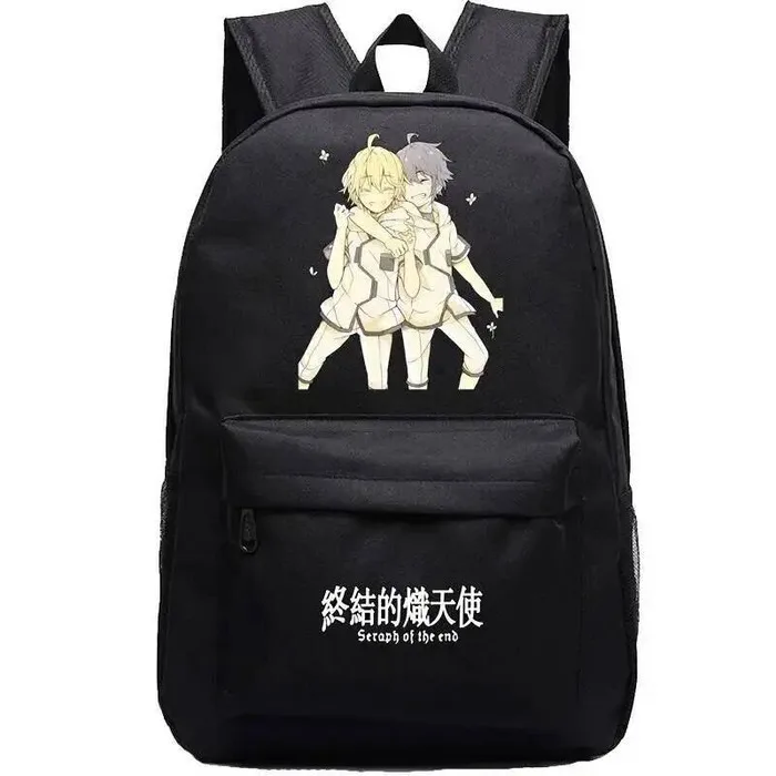 

Black Seraph Of The End Teens School Bags Large Capacity Mochila Gift Backpacks Anime Ga