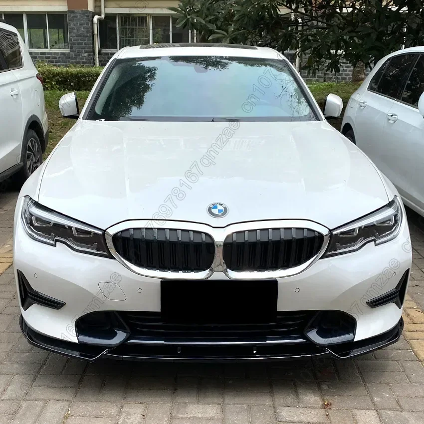 BMW G20 G21 318d 320d 330d M 스포츠 2019-2022 맥스턴 스타일 프론트 범퍼 스플리터 립 스포일러 디퓨저 글로스 블랙 바디 키트 썸네일 3