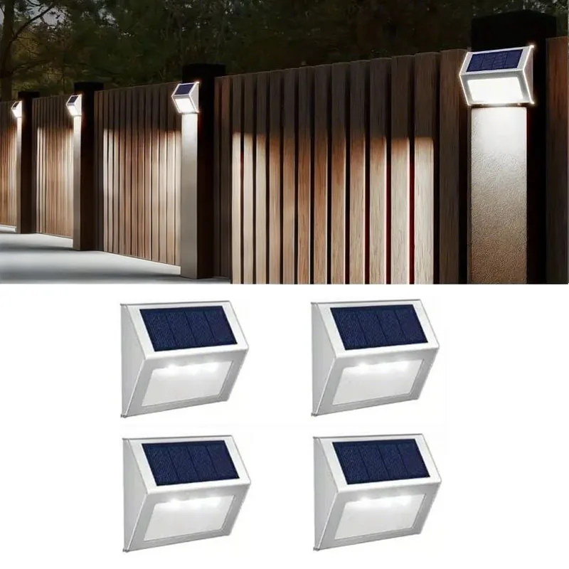 Solar Deck Lights 1/4/6/12PCS Waterdichte buitenverlichting Hekpaalverlichting Geschikt voor buitenzwembaden en tuinen