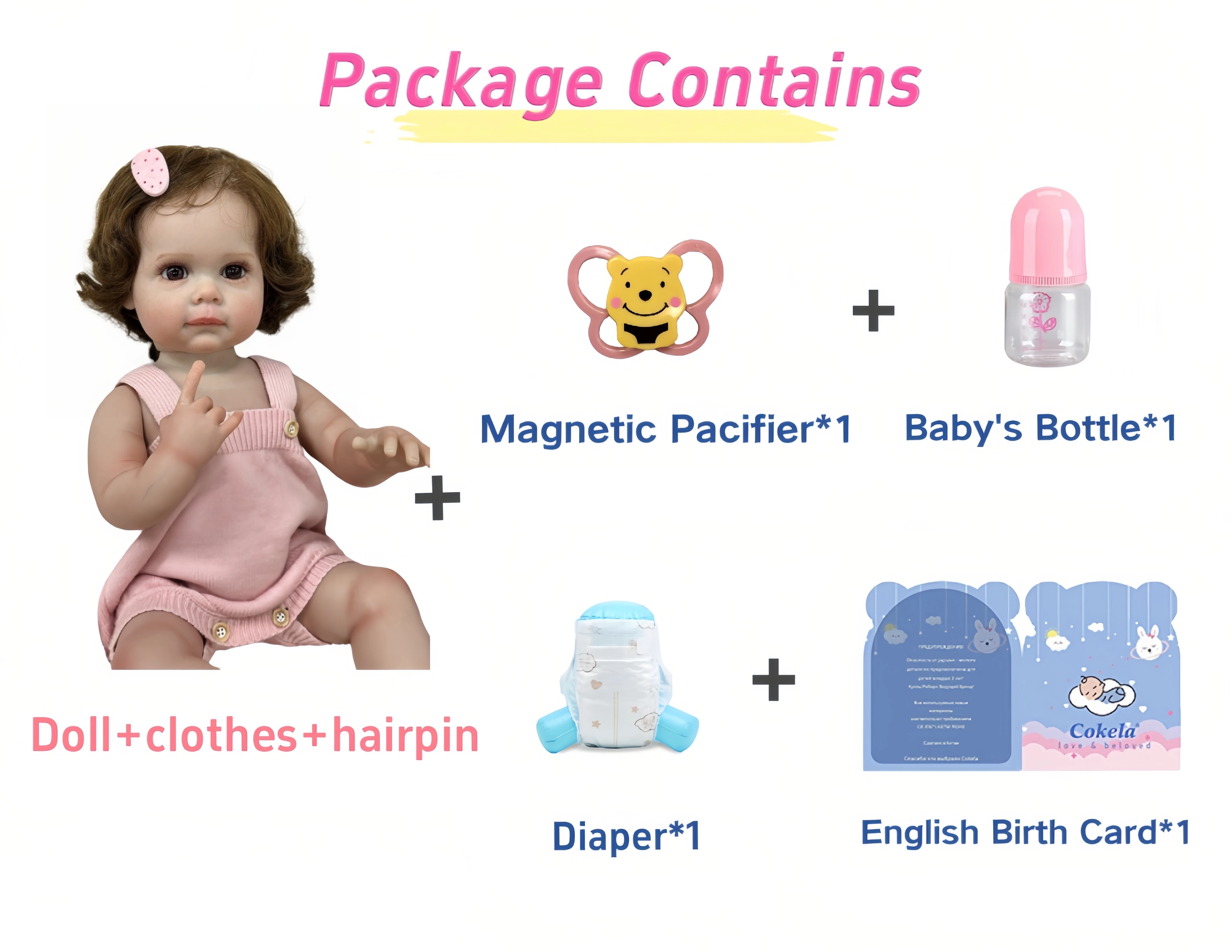 Cokela 50cm Cuerpo molhado e trink esmalte realista recém-nascidos bebê feminino simulação macio chorando kit de silicone bonecas reborn