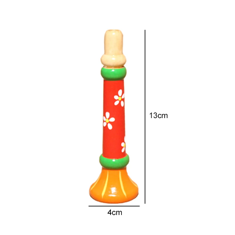2 stücke Kinder Holz Trompete Spielzeug Kinder Pfeife Horn Musical Instrument Frühe Pädagogische Montessori Spielzeug Sound Training Spiele TMZ