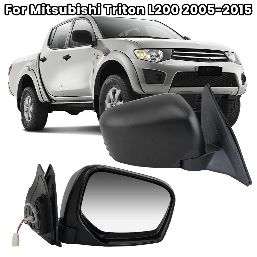 

3 Pins Rearview Mirror Assembly For Mitsubishi Triton L200 2005-2015 Right-Hand Drive Manual Folding Wing Mirror Car Accessories