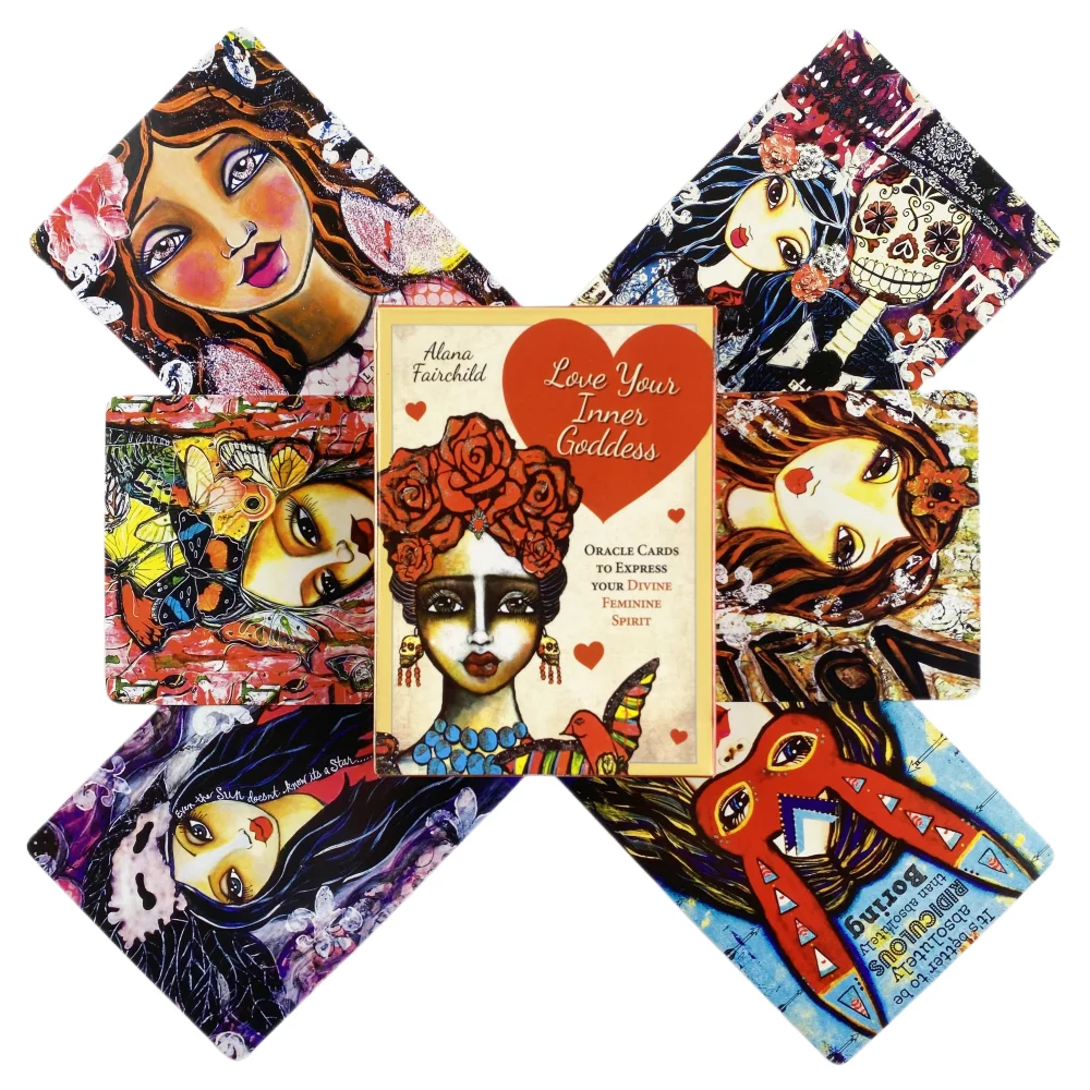 

Love Your Inner Goddess Oracle cards 44 deck Tarot English Visions Divination Edition Deck Borad Playing Games