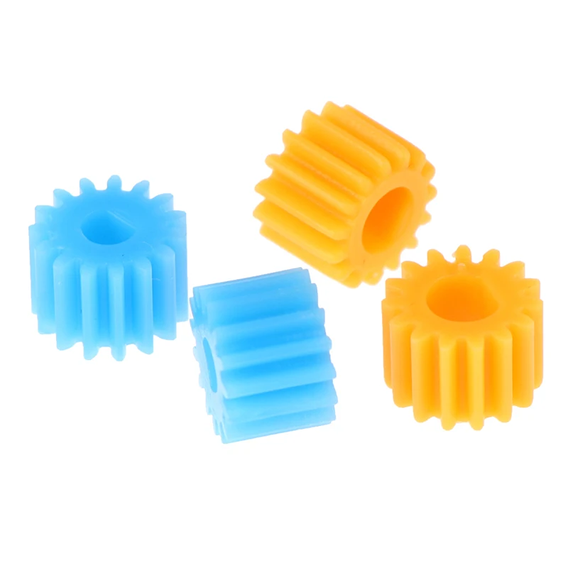 Engrenages en plastique de Type D, diamètre intérieur 3/4mm, 15 dents, Module 0.5 adapté au moteur, arbre de bord de coupe, pièces de bricolage, 10 pièces