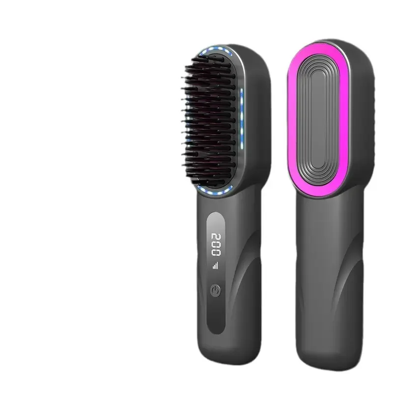 

Portable Hair Straightener Comb LCD Hair Straightener Brush Hairdressing Tool