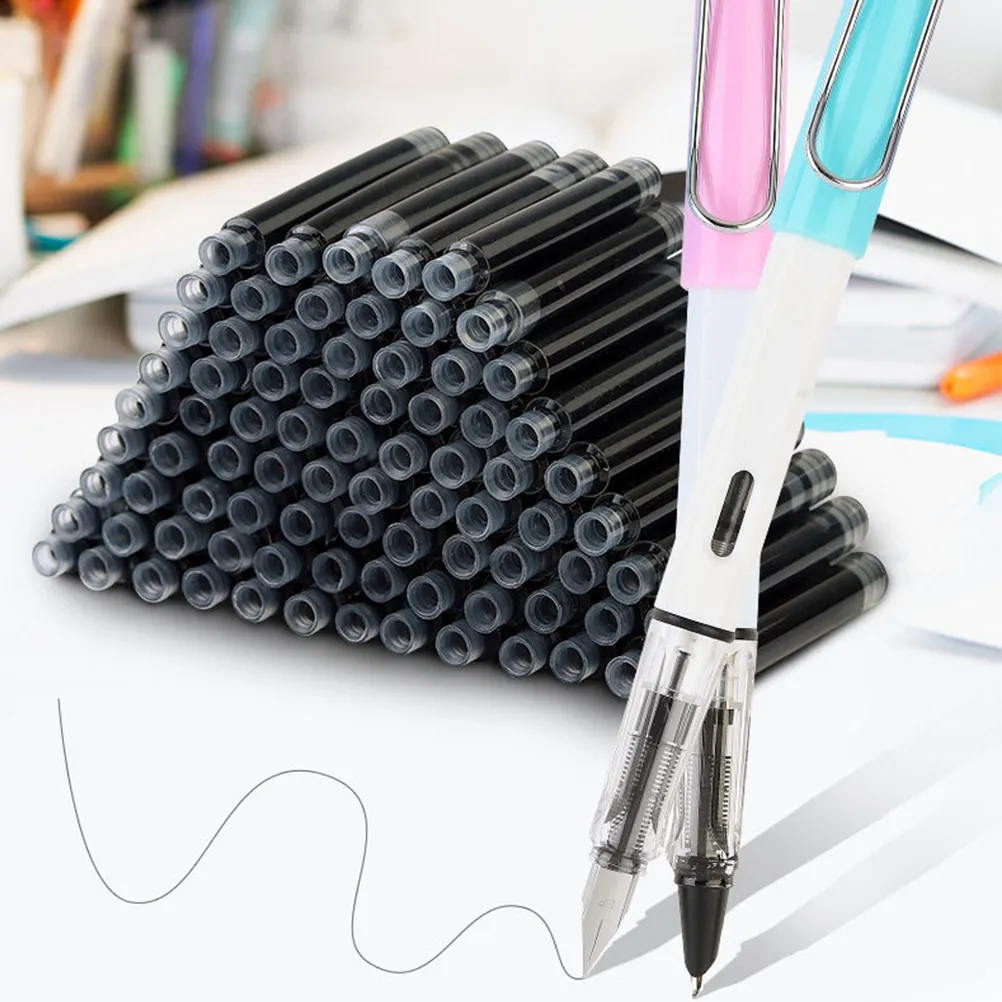 

150Pcs Pen Ink Cartridges Refills Fountain Pen Ink Sacs for School Students White Collars Teachers Easy to Use Sealed Plastic