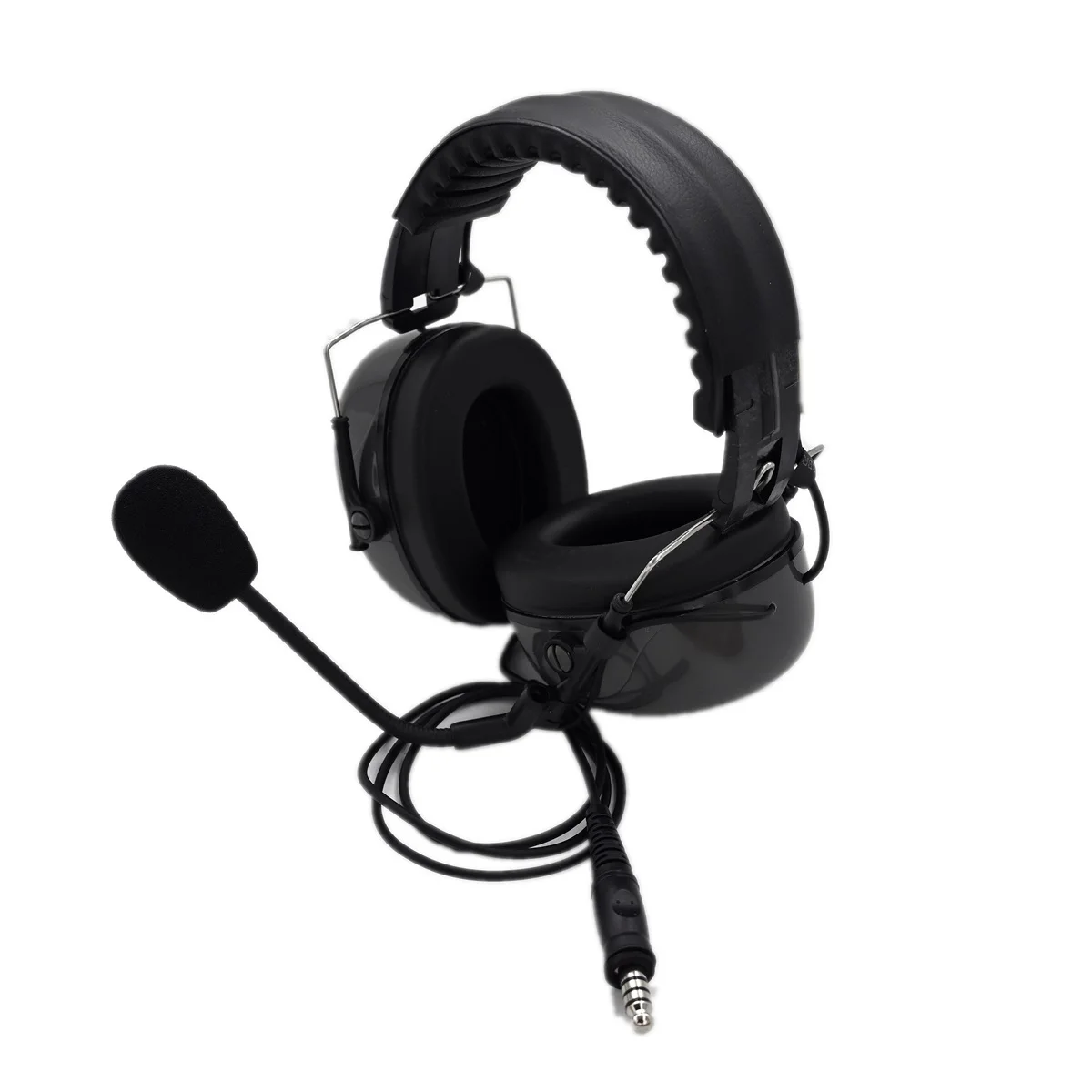 Aviation Headset & Microphone Noise Cancelling Pilot Earphone 7.1mm Plug Acoustic Design Military Racing Construction