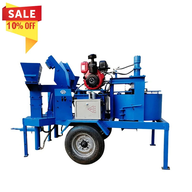 Super Promotion Half Automatic Easy Operate Mobile diesel Engine Interlocking Clay Brick Block Making Machine M7M1