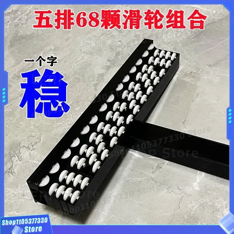 Heavy Duty 5 Row Pulley Tile Cutter Push Knife for Large Brick Rock Slab Floor Ceramic Porcelain Cutting Tool T Shape Blade